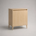 Buffet de salle à manger bois clair placage chêne porte simple étagère intérieure pieds bois massif 70 cm 40 cm 80 cm